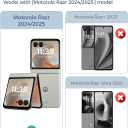 for Motorola Razr 2026/2025/2024 Case, for Moto Razr 2026/2025/2024 Phone Case [Screen Protector][Hinge Protection] Dual-Layer Slim Anti-Scratch Shockproof Bumper Cover - Black