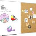 XBoard Extra Large Magnetic White Board and Bulletin Corkboard Combination, 60 x 40 Inch Foldable Dry Erase & Cork Combo Board for wall with Aluminum Frame, 5' x 3' Notice Memo Board Pin Vision Board