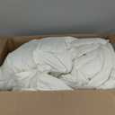 APSMILE Luxury Heavyweight Down Feather Fibers Comforter Full/Queen Size, Thick Duvet for Winter Climates/Cold Sleepers -Ultra Soft 100% Organic Cotton Cover, Fluffy Duvet Insert (Ivory White, 90x90)