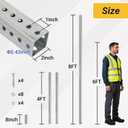 2” x 2” Square Sign Post 8 ft for Street, Parking,Outdoor Signs