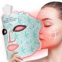 Red Light Therapy Mask for Face - 7 Colors Red Light Mask, Facial Skin Care at Home, Cordless, Ergonomic Design and Rechargeable for Home - Green