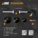 EWK Pneumatic Car Dent Puller & Suction Cups 75mm 100mm 125mm for Auto Body Repair