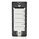 Leviton Countdown Timer Switch for household lights, heaters and exhaust fans, 30 min, 1-2-4 hour, No Neutral Wire Required, Single Pole, 15A, 1/2 HP/9.8A Fan/Motor, DT104-1LW, White