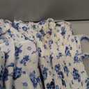 Scarlet Darkness Smocked Floral Sundresses for Women Teens 2026 Summer Flowy Ruffle Mini Dress White Blue Floral XL