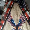 Cornhole Set, Corn Holes Outdoor Game, Regulation Cornhole Boards, Portable Cornhole Set, Classic American Flag Cornhole Set Includes 2 Boards, 8 Cornhole Beans Bags & Carry Case