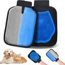 Electrostatic Pet Hair Remover Glove, 2 in 1 Double Sided Pet Hair Removal Glove for Cats & Dogs, Washable Reusable Pet Grooming Glove for Couch, Furniture, Carpet, Car Seat, Curtain (1 PCS)