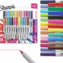 Sharpie Color Burst Permanent Marker Set, Ultra-Fine Tip Markers, 24 Count - Writing, Drawing, Artist, School, Teacher Supplies