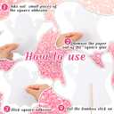 2 x Soulchen 24 Pcs Glitter Pink Ghost Centerpiece Sticks Halloween Ghost Boo Theme Party Table Topper Centerpiece Decorations for Halloween Party Baby Shower Supplies