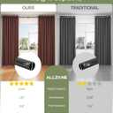 ALLZONE Tension Curtain Rod for Windows, 123 to 160 Inch, Heavy Duty Extra Long Curtain Rods, Non-Slip Bathroom Shower Tension Rod, Renter Friendly, Adjustable, Spring Loaded, Black