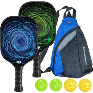 Pickleball Paddles Set of 2 or 4, USAPA Approved Fiberglass Pickleball Racket Set with 4 Outdoor Pickleballs and 1 Carrying Case