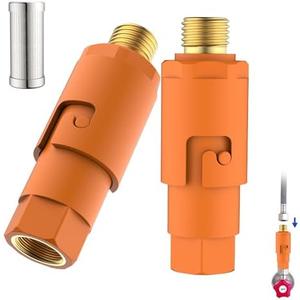 Under Sink In line Water Filter - Sediment Water Filter, Reusable Impurity Filter Attachment, 9/16" Female x 9/16" Male Thread Connector Size for Bathroom Kitchen RV Faucet Supply Lines (1 Pair)