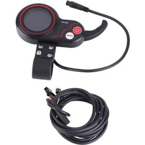 ZP-883 6pin Display Thumb Throttle, 2 in 1 Speedometer Manual Control Panel 3.6cm/1.4in Display Screen Thumb Throttle Replacement for Electric Scooter (48V)