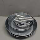 Okllen 3 Tier Serving Tray, Galvanized Metal Cupcake Stand Vintage Dessert Appetizer Stand, Rustic Home and Garden Display Stand for Country Farmhouse, Kitchen, Indoor, Outdoor Use