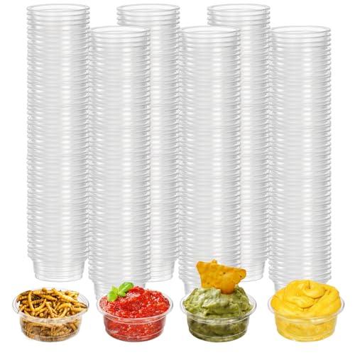 42 pcs Pack Small Gecko Food and Water Cups, 0.5 oz Plastic Gecko Feeding Cup Dish Reptile Feeder Bowls for Lizard Crested Gecko and Small Pets, Ledge Accessories