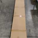 Fredbeck 48x96 inch White Barn Door with 8FT Sliding Door Hardware Kit Included & Handle,MDF,Solid PVC Surface,DIY Assembly,5-Panel