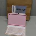 Zunate Universal Tablet Case with Keyboard for Tab M10 Gen 3 10.1 Inch, Magnetic Detachable Bluetooth Keyboard, PU Leather Travel Tablet Cover (Pink)