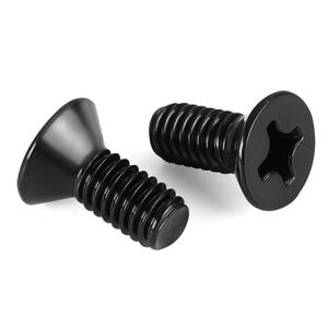 MewuDecor M6 x 16mm Flat Countersunk Head Machine Screws, Cross Screw, 304 Stainless Steel 18-8, Black Finish, 25 PCS