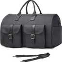 seyfocnia Convertible Travel Garment Bag,Carry on Garment Duffel Bag for Men Women - 2 in 1 Hanging Suitcase Suit Business Travel Bag (Grey)