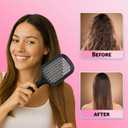 Bautero Brush Detangler Brush for Wet & Dry Hair, Pain-Free Brushing on All Hair Types, Knot Removal, Vented Hair Brush, Juni Midnight