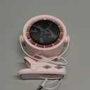 USB Clip on Fan Portable Small Fan 5 Speed Strong Airflow Quiet Desk Fan (Pink)