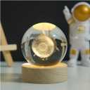 Lizihengpi 3D Crystal Ball Night Light Mood Lighting Cozy Comfort Gifts Home Decor lamp for Bedroom Space Lamps Happy Cozy Comfort Gifts (Dandelion)