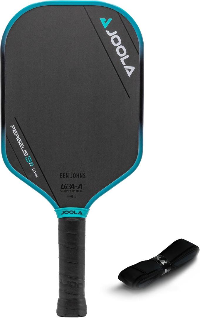 JOOLA 3S Pickleball Paddles  Raw Carbon Fiber Surface  Ben Johns Perseus, Hyperion, Scorpeus & Magnus Shapes  Elongated, Wide Body & Aero Curve Designs  14mm/16mm Paddles  UPA-A Certified