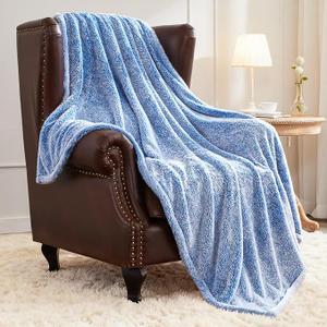 Plush Fuzzy Fleece Throw Blanket Extra Large, Super Soft, Fluffy and Warm Blankets for Couch, Bed, Suitable for All Seasons (23x32  Inches, Light Blue)