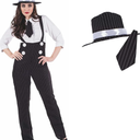 fun shack 20s Mobster Costume for Women, 1920s Gangster Outfit, Halloween Gangster Costume for Women, Vintage Style, Large