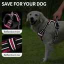 HEELE Dog Harness, No Pull Adjustable Padded Reflective Harness for  Medium Dogs with Handle for Walking Training, Rose, M