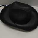 COLLECT PRESENT Plain Felt Cowboy & Cowgirl Hat for Men, Women, and Teens | Western Studded Cowboy Hat in Adult Sizes (Black)