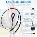 4 Way Dog Leash,No Tangle for Four Dogs, 3 in 1 Dog Leash with 360 Swivel, Shock Absorbing, Reflective Threads Comfort Foam Handle, Ideal for Small Dogs and Dog Training (Black, 4 Way)