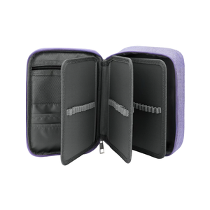 Large Capacity Pencil Case, 72 Slots Colored Pencil Pouch Bag Portable Pencil Holder Stationery Organizer with Compartments for Office and Travel, Purple