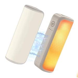 2 Pack Hand Warmers Rechargeable, Portable Electric Hand Warmers Reusable Fast Heating, Fits in Gloves for Winter Sports Hunting Accessories Outdoor/Indoor/Warm Gifts for Men Women (White)