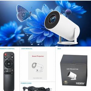 Mini Portable Projector 4K WiFi 6 BT 5.2 Upgraded Portable Projector Full HD Supported for Phone /PC /TV /HDMI /PS5 /Laptop Auto Keystone Home Theater 180° Rotation [Built-in App]