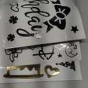 Outus 12 Pieces Balloon Sticker Bobo Party PVC Letter Stickers Balloon Decals Paster for DIY Birthday Mother's Day Wedding Party Decoration Supplies(Black Gold,Birthday)