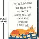 3 x IDU Cat Birthday Card,Funny Birthday Cards Gifts Decorations for Women Men Her Him Dad Mom Wife Husband Daughter Son Friend Sister Brother Coworker Bestie or Anyone