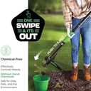 Weed Puller Tool with Long Adjustable Handle (36", 40", & 45"), Quick-Release Weed Ejector Mechanism, Lightweight Aluminum Stand-Up Heavy Duty Weed Remover, 4-Claw Head & Foot Pedal for Easy Weeding, Large (missing green grip)
