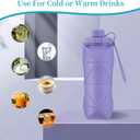 Silicone Collapsible Water Bottles,Lightweight Reusable Leakproof For Traveling Camping Hiking Cycling Sports Outdoor,Foldable Portable Travel Water Bottle 600ML Dark Grey And Pink 2Pack.