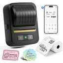 NADAIIN Label Maker Machine with Tape, Bluetooth Thermal Label Printer for Small Business, Address, Barcode, Logo, Clothing, Label Makers for Office Home School