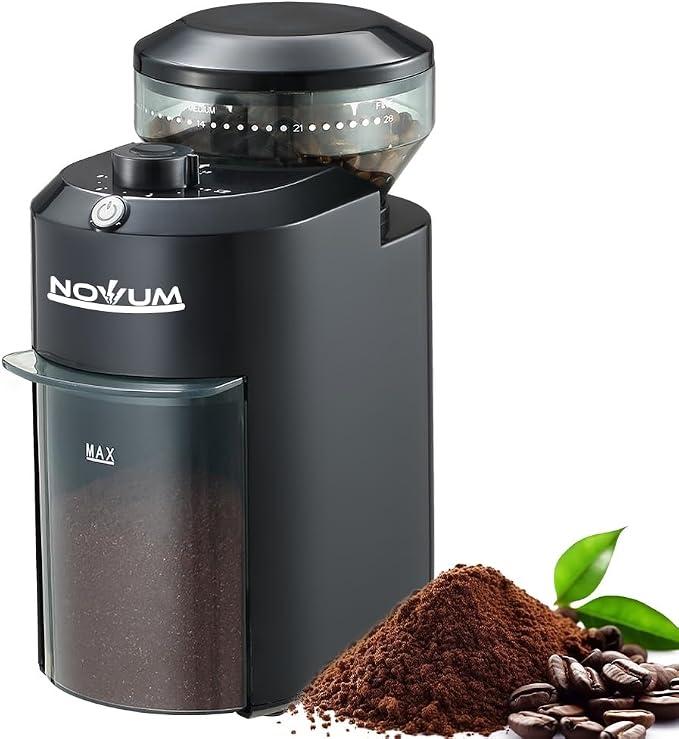 12 Cups - Professional Coffee Bean Grinder (Plastic, Black)