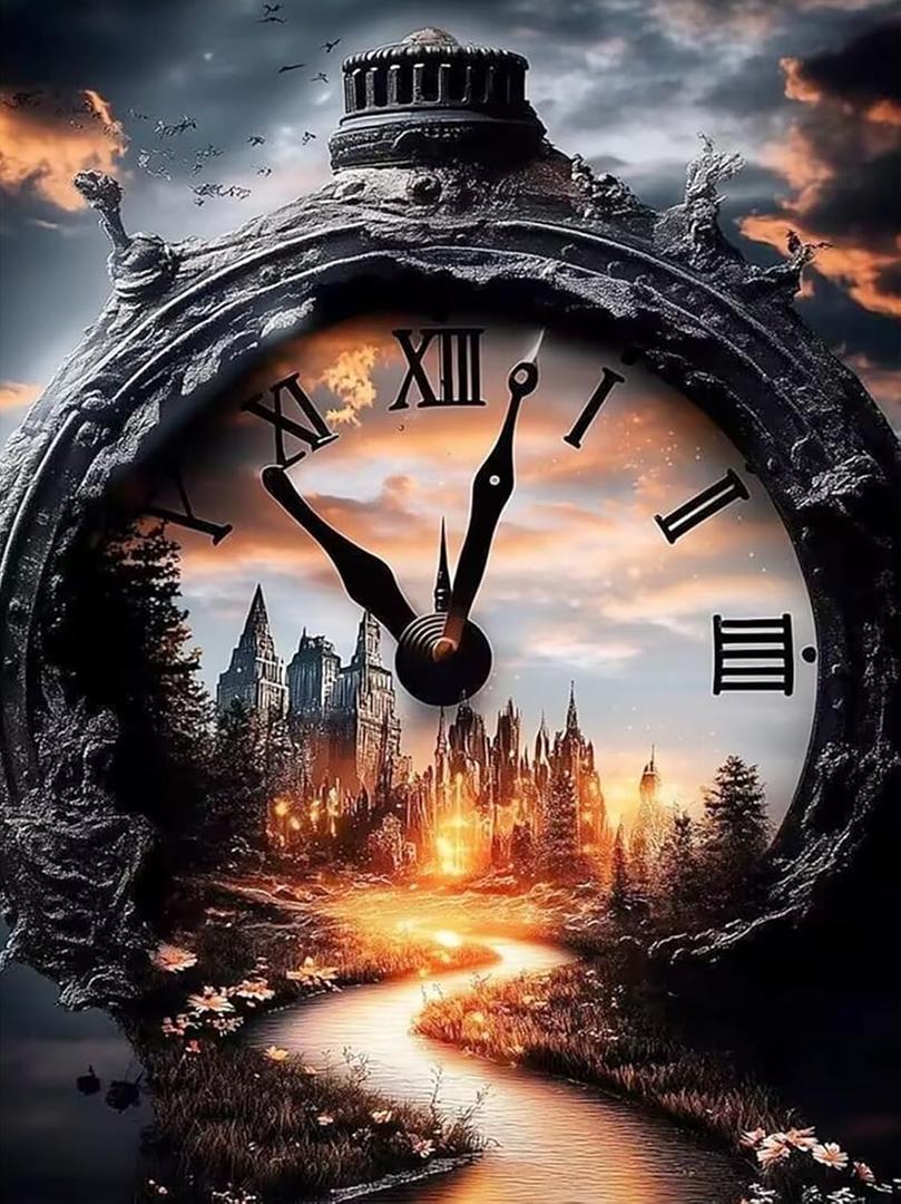 CSZPPQAF 5D Diamond Painting Kits for Adults, Twilight Diamond Art Kits for Adults Beginner, DIY Full Drill Landscape Gem Art Paint by Diamonds Dots Crafts Kits for Home Decor 12x16Inch