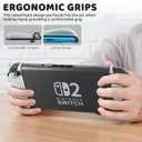 GLDRAM Soft TPU Case for Nintendo Switch 2 Grip Controller, Clear Protective Skin Cover Shell for Joypads 2 Accessories, Transparent & Anti-Slip Diamond Texture, Ergonomic Grip