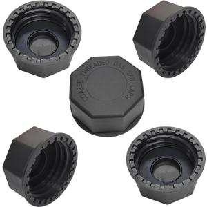 5 Gallon Gas Can Cap Replacement, Fits Most 1/2/3/5 Gallon Gas Cans, Portable Gas Tank Lid for 5+ Gallon Plastic and Metal Gas Cans, Includes Spout Replacement old Style (Pack of 5 black)