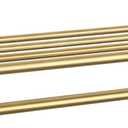 Bathroom Towel Shelf with Holder, Angle Simple SUS304 Stainless Steel Bath Towel Rack with Double Towel Bar, Wall Mount, Brushed Gold 23.62 Inches