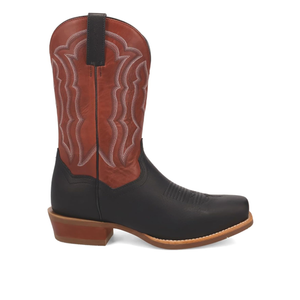 Dan Post® Men's Black/Brick Creed Cutter Toe Boots, US-12