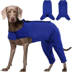 Kuoser Dog Surgery Suit for Back Legs, Dog Rear Leg Sleeve to Stop Licking, Female Spay Recovery Suit for Dogs After Surgery, Pet Puppy Surgical Pants Onesie for Abdomen Wounds Skin Disease (XX-Large, Blue)
