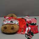 10.2" Red Capybara Plush Toy with 9 Clothes and Accessories Super Soft Capybara Stuffed Animal for Kids Girls Boys