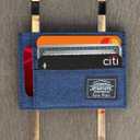 JEMINAL Slim Minimalist Front Pocket Men's Women's Canvas Wallet, Durable Nylon, 8-9 Card Positions, Cash Slot (Navy Blue)