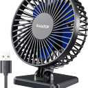 Gaiatop USB Desk Fan, Small But Powerful, Personal Portable Quiet 3 Speeds, Adjustable Mini Table Desktop fan for Cooling Home Office Car Summer Travel Gifts Blue