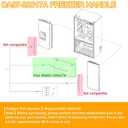 DA97-20017A Door Handle Compatible with Samsung Freezer Door Handle, Fit for RF24R7201SR/AA-00 RF28T5001SR/AA-00 RF22R7351SR/AA-00 RF23R6201SR/AA-00 RF23R6301SR/AA-00 RF28R7551SR/AA-00